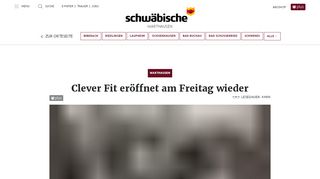 
                            10. Clever Fit eröffnet am Freitag wieder - Schwäbische Zeitung