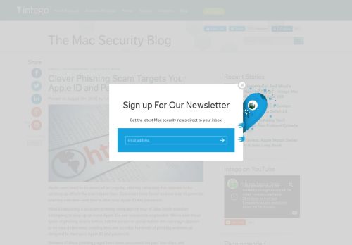 
                            8. Clever Phishing Scam Targets Your Apple ID and Password | The Mac ...