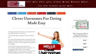 
                            1. Clever Usernames For Dating Made Easy: PoF, Okcupid And Match ...