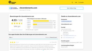 
                            6. cleverelements.com Bewertungen & Erfahrungen | Trusted Shops