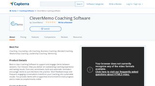 
                            10. CleverMemo Coaching Software Reviews and Pricing - 2019 - Capterra