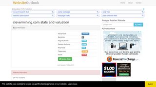 
                            6. Clevermining : Website stats and valuation