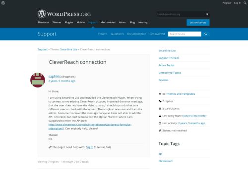 
                            6. CleverReach connection | WordPress.org