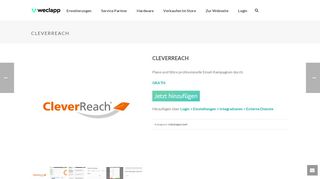 
                            12. CleverReach ⋆ weclapp store