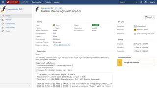 
                            4. [CLI-1323] Unable able to login with appc cli - Appcelerator JIRA