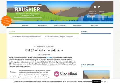 
                            8. Click & Boat: Airbnb der Weltmeere | Raushier