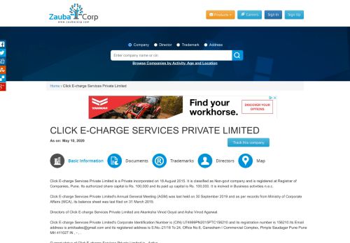 
                            8. CLICK E-CHARGE SERVICES PRIVATE LIMITED - Company ...