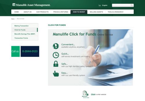 
                            5. Click for Funds - Manulife Asset Management