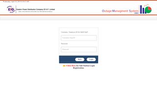 
                            1. Click Here for Sub Station Login Registration. - Outage Management ...