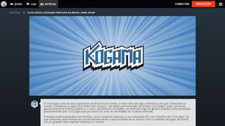 
                            8. CLICK JOGOS E KOGAMA PARTICIPA DA BRASIL GAME SHOW ...