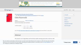 
                            2. Click Passwords | SpringerLink