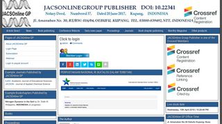 
                            7. Click to login – JACSOnline Group Publisher