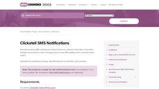 
                            11. Clickatell SMS Notifications - WooCommerce Docs
