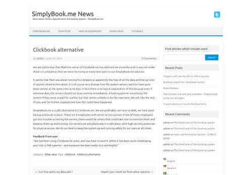 
                            12. Clickbook alternative – SimplyBook.me News