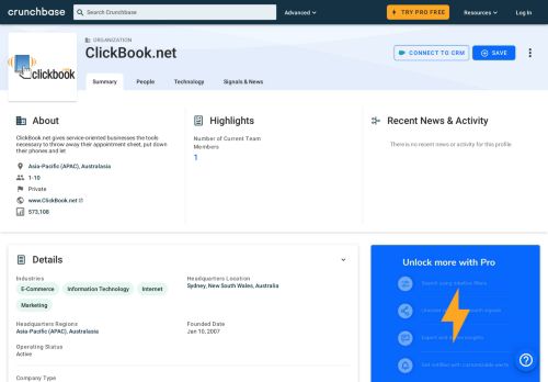 
                            4. ClickBook.net | Crunchbase