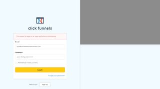 
                            2. ClickFunnels - Login