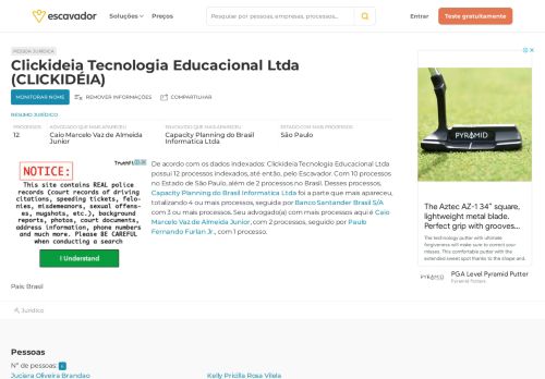 
                            7. Clickideia Tecnologia Educacional Ltda | Escavador