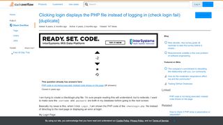 
                            13. Clicking login displays the PHP file instead of logging in (check ...
