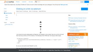 
                            1. clicking on a link via selenium in python - Stack Overflow