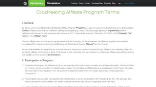 
                            7. ClickMeeting Affiliate Program Terms