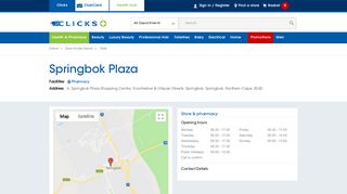 
                            12. Clicks Springbok Plaza - Store Details