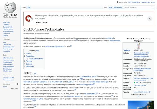 
                            2. ClickSoftware Technologies - Wikipedia