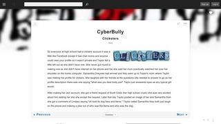 
                            1. Clicksters | CyberBully - Quotev