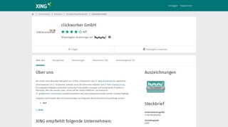 
                            10. clickworker GmbH als Arbeitgeber | XING Unternehmen