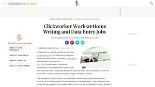 
                            13. Clickworker Work-at-Home Writing and Data Entry Jobs