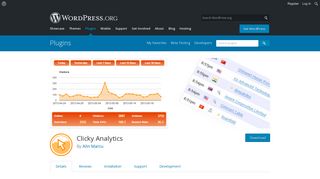 
                            12. Clicky Analytics | WordPress.org