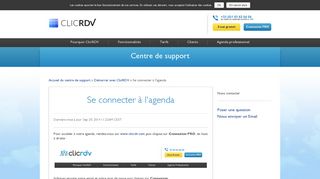 
                            2. ClicRDV | Se connecter à l'agenda