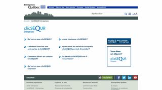
                            3. clicSÉQUR Entreprises - Gouvernement du Québec