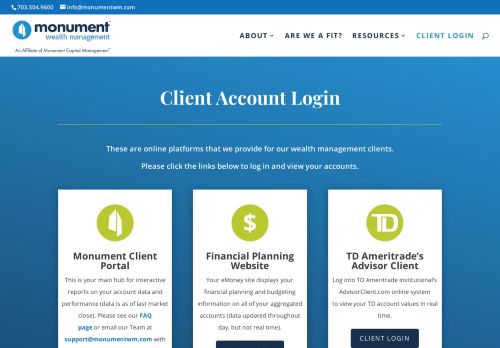 
                            13. Client Account Login | Monument Wealth Management | Washington ...