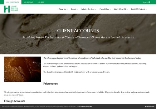 
                            4. Client Accounts - Horse Racing Ireland