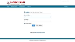 
                            6. Client Area - Database Mart LLC
