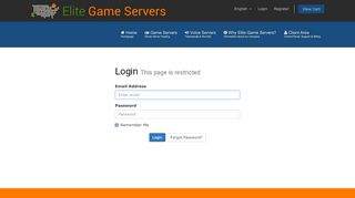 
                            8. Client Area - Elite Game Servers