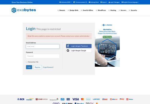 
                            2. Client Area - PT. EXABYTES NETWORK INDONESIA