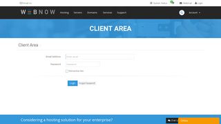 
                            2. Client Area - WebNow