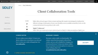 
                            13. Client Collaboration Tools | Sidley Austin LLP