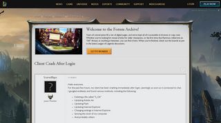 
                            2. Client Crash After Login - League of Legends Community