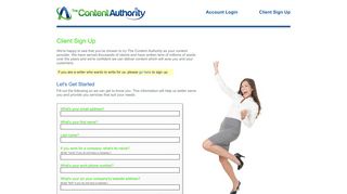 
                            5. Client Create Account | The Content Authority - Content Development ...