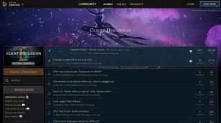 
                            7. Client Discussion - League of Legends Boards