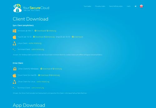 
                            4. Client Downloads für Your Secure Cloud