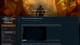 
                            5. Client just shows black screen - Boards - League of Legends