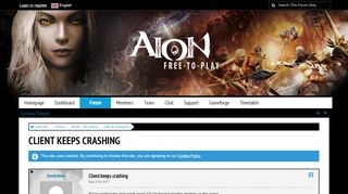 
                            4. Client keeps crashing - Help & Questions - Aion EN