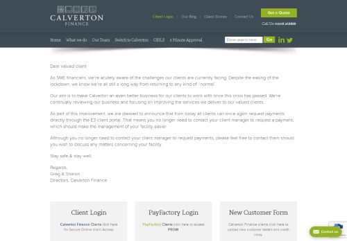 
                            13. Client Log-In - Calverton Finance