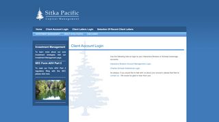 
                            13. Client Log-In » Sitka Pacific