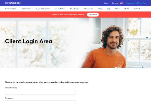 
                            2. Client Login Area / The Body Coach