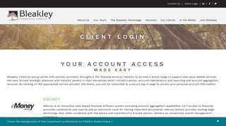 
                            3. Client Login - Bleakley Financial Group