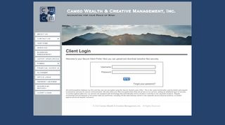 
                            9. Client Login - Cameo Wealth & Creative Management, Inc.